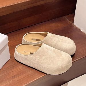 Free Shipping Luxury Thick-Soled WomenS Mules For Outdoor Wear 2026 Spring/Summer New Style Slip-On Closed-Toe Slippers For Women