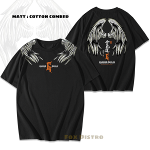 (COD) Baju Kaos Pria Distro ANGEL GUARDIAN Lengan Panjang Bahan Cotton / Kaos Trendy / Baju Distro Pria / Kaos Sablon Menyala / Kaos Distro Pria Keren / Kaos Distro Bandung / Kaos Anime Distro / Kaos Jepang / Kaos Distro / Fox Distro