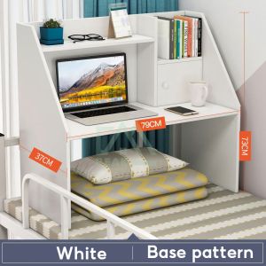 Bed Table with Drawer Computer Desk For College Dormitory Learning storage Dual-use dormitory university Lazy table