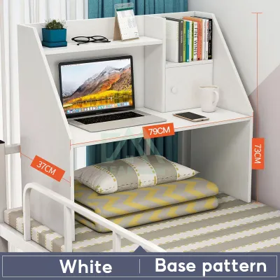 Bed Table with Drawer Computer Desk For College Dormitory Learning storage Dual-use dormitory university Lazy table