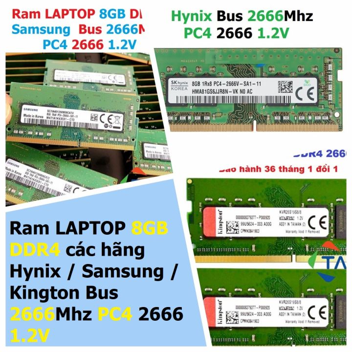 Ram Laptop DDR4 Kingston / Hynix / Samsung 8GB Bus 2666MHz PC4-2666V 1 ...