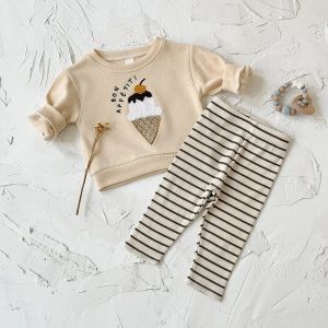 Newborn Girl Clothes Autumn Infant Outfit Sets Long Sleeve 2Pcs Pink Baby Kids Children Clothes Tracksuit Spring Top Pants2026