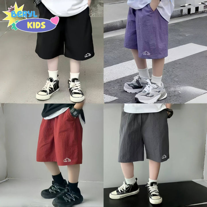 Beryl kids🌸กางเกงขาสั้นเด็กชาย🎀ฤดูร้อน สไตล์เกาหลี นางแบบบาง ๆ แฟชั่น ...