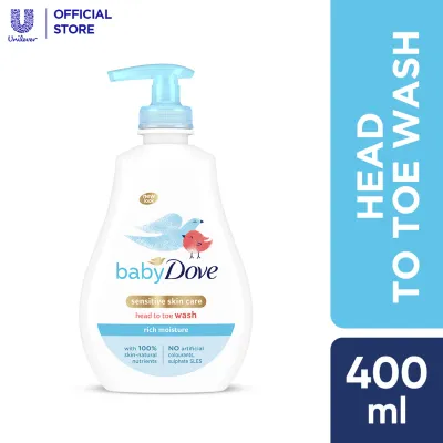 Baby Dove Sensitive Care For Babies Head To Toe | Body Wash Liquid Soap Rich Moisture 400ml