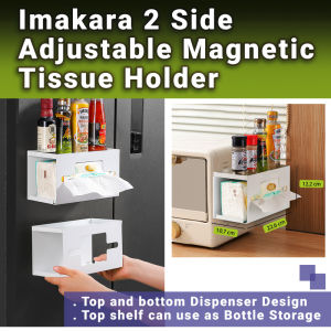 🔥 Imakara Magnetic Tissue pack Holder🔥 Top and Bottom Dispenser🔥 with Top Shelf