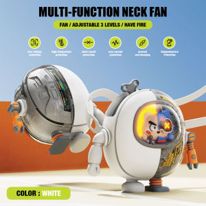 New Mech Hanging Neck Fan 900mAh USB Portable Fan 3-speed Adjustable with Night Light Lanyard Mini Bladeless Fan for Outdoor Indoor SportsRunningGifts