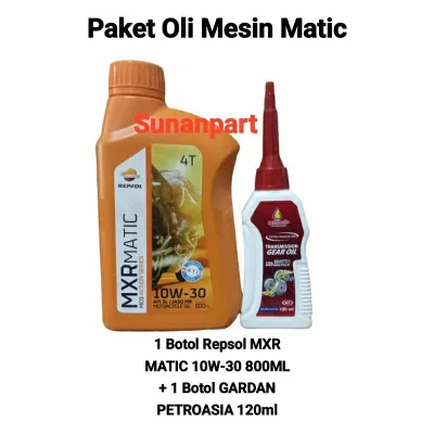 Paket Oli Mesin Motor Matic Repsol MXR MATIC 10W-30 800ml ORIGINAL
