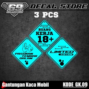 (COD) PAKET ISI 6 PCS Gantungan Kaca Akrilik Bebas Custom Variasi Terbaru Gantungan Mobil Dan Truck Desain Terbaru Kode GK.09