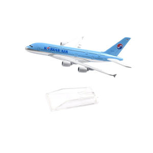 2025JASON TUTU 16cm Korean Air Airbus A380 Airplane Model Airplane Diecast Metal 1/400 Scale Planes
