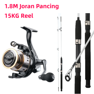 CORALOV SHIMANO REEL Pancing 1 Set Lengkap Kuat 30kg Joran Lengkap Set Alat Pancing Murah 1.65m 1.8m 2.1m Pancing Portabel 2 Bagian Pancing Spinning Fishing Rod Dan 5.2:1 Pancing Alat Gulungan Pancing Joran Pancing Senar Pancing