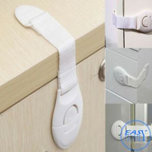 คตู้เด็กล็อคประตู ลิ้นชักล็อ ป้องกันความ ที่ล็อคลิ้นชักและปิดประตูกันหนีบมือเด็ก -Child safety lock with clothes belt