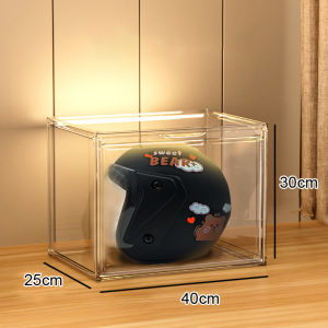 Transparent Acrylic Helmet Extra-large Size Cabinet Handbag Storage box Organizer toy Display case