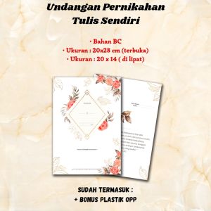 (ISI 25 PCS) UNDANGAN PERNIKAHAN TULIS Manual tulis sendiri undangan tulis tangan KUPU KUPU