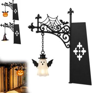 NALANILI Hình Dáng Ma Ấm Áp Đèn lồng trên kệ sách ngày Halloween Hiệu ứng phát sáng Tượng nhỏ Quà tặng treo nhỏ  Cắt Đồ trang trí bàn làm việc phát sáng Để trang trí tủ sách