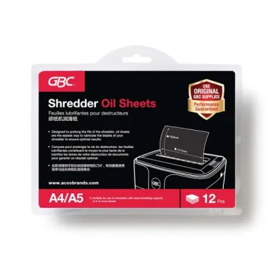 GBC X312 Shredder. Maximum 12-13 sheets of paper per pass. 23 Liter bin holds up to 200 sheets. Easy lift off head for emptying. Safety Mark Approved. 1 Year Warranty