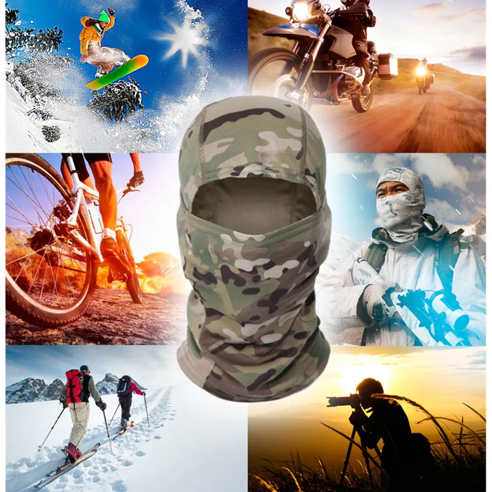 Camouflage Tactical Balaclava Full Face Mask Scarf Hiking Cycling