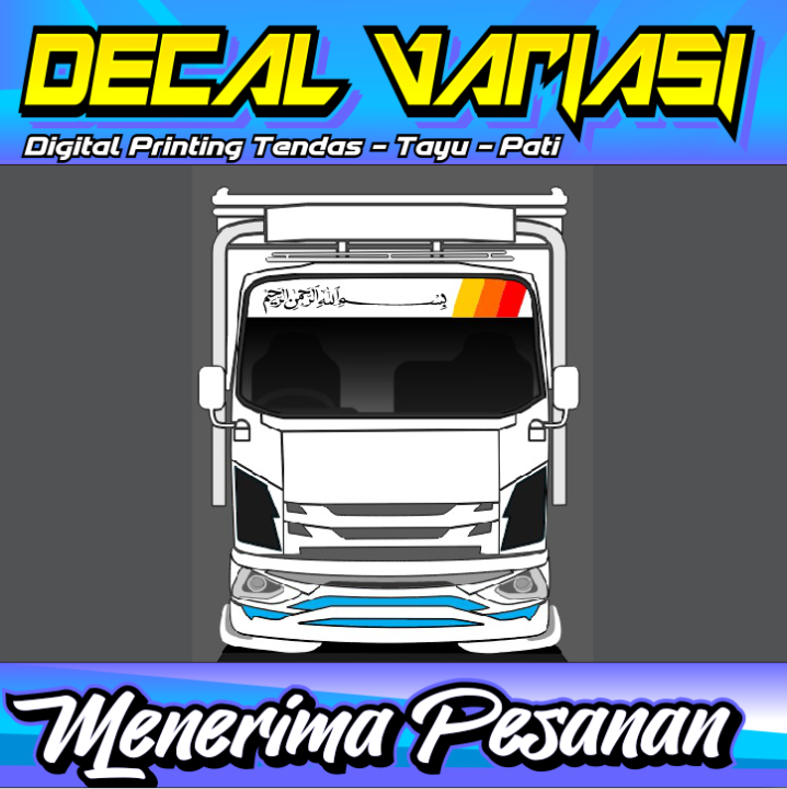 [TERBARU]Stiker Decal Stiker Kaca Stiker Variasi Truk Stiker Bismillah