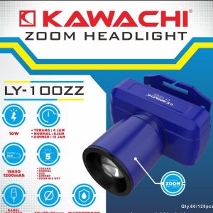 SENTER KEPALA LED ZOOM LASER AOKI AK-3600A 20W - ZOOM - RECHARGEABLE - TYPE-C - TAHAN LAMA