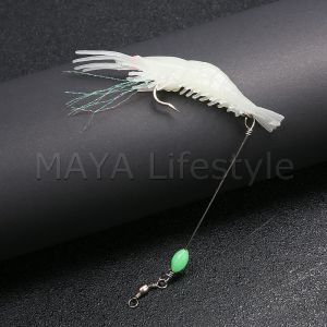 MAYA กุ้ง เหยื่อตกปลา เรืองแสง ซิลิโคน นุ่ม สําหรับตกปลา 8 ซม. / 5 กรัม Lures & Baits