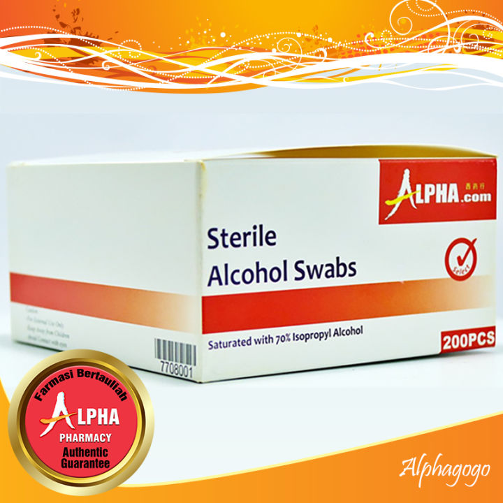 Alpha Sterile Alcohol Swabs 200 Pieces Lazada 4484