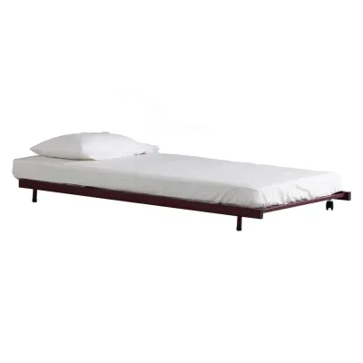 TA Design Alvis single bed metal pull out bed maroon Katie single pull out