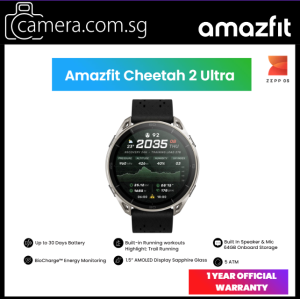 Amazfit Cheetah 2 Ultra Smartwatch | 1.5" AMOLED Sapphire Glass Display | 5 ATM | Strava Compatible