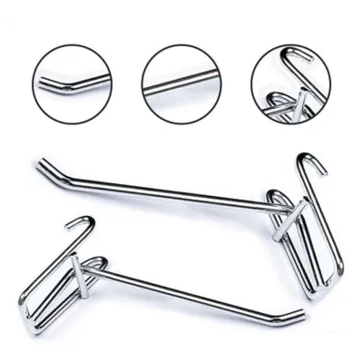 10 Móc lưới treo phụ kiện SIÊU SÁNG BÓNG -CAM KẾT CHẤT LƯỢNG -Móc cài lưới treo phụ kiện cho cửa hàng siêu thị