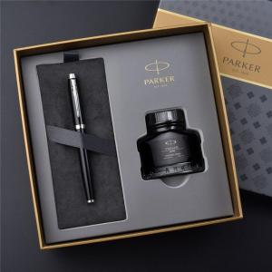 Customized Pen Ink Pen Parker New Collection IM Series Fountain Pen Fine Business Gift Set with Quink Ink Bottle in Black Color (Free carving)