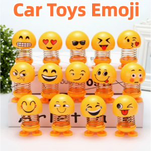 Car Toys Emoji Spring Doll Funny Shaking Head Auto Interior CAR Toy Accessories Interior Cute Spring Toy