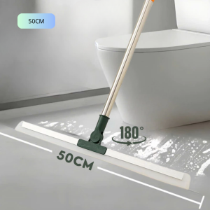 Floor Window Wiper Rotatable 180° Glass Floor Wiper Rubber Blade Telescopic Rod Scrape Magic Broom