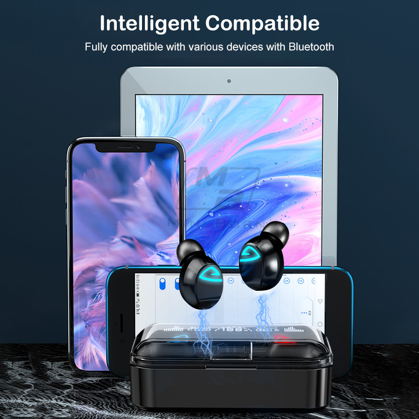 Mini Born Wireless Earbuds Bluetooth Earphones Bluetooth 5.2 Headphones HD Call HIFI Sound Bass Mini In-ear earbuds 2000mAh Charging Stereo Sports Wa_voghion.com