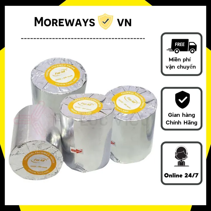 Giấy in bill 80 x 55 mm giấy in nhiệt in đơn hàng được bọc bằng Polymer ...