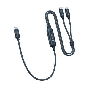 Mazer 2in1 USB-C to Dual USB-C Cable Scorpion PD140W Fast Charging Cable