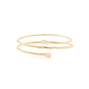 C.three Multi Layer Bracelet Geometric Metal Arm Ring Exaggerated Personalized Bangle Women