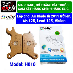 Má phanh. Bố thắng đĩa ELIG mã H010 lắp cho Ab 125 Vision Lead 125 Vario 2015- 2017 Air blade năm 2011 trở lên
