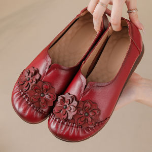 GRAZIA Summer Ladies Fashion Women Shoes Elegant Comfort Womans Casual Office Shoes Leisure Genuine Leather Shoe