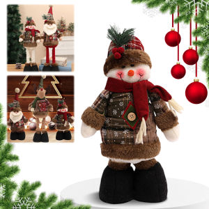 Telescopic Christmas Doll W/ Telescopic Legs Christmas Telescopic Doll Christmas Telescopic Ornament for Home Restaurant Party Decorations