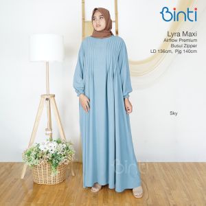 RESTOK BEST SELLER DRESS JUMBO LD 136 SIZE XXXXL 4XL LYRA BAHAN AIRFLOW By BINTI BAJU PAKAIAN FASHION MUSLIM GAMIS JUMBO TERBARU