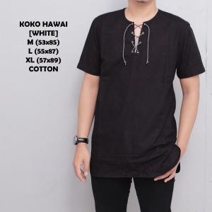 Baju Koko Pria  Lengan Pendek / Kurta Dewasa / Baju Muslim  TYPICAL DENIM Hawai  / Bisa COD
