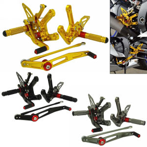 For Yamaha YZF-R6 YZF R6 2006-2016 RJ11 RJ15 Adjustable Rearset Footrests Foot Pegs Pedals Rear Set