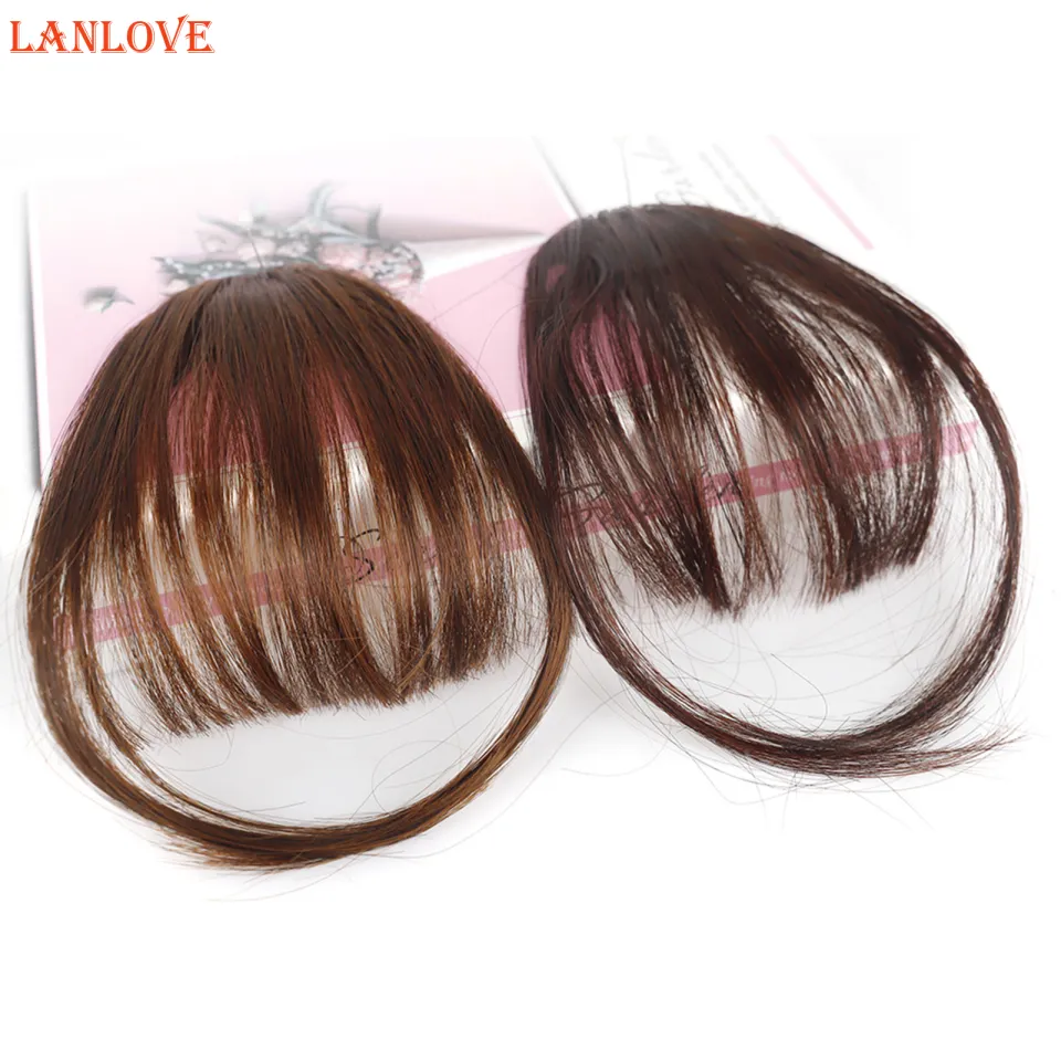 LANLOVE Hair Extensions Fake Bangs Hair Extensions Bangs Hair Clip