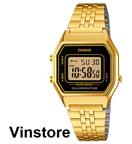 Vinstore] Casio LA-680 Digital Adjustable Gold Tone Stainless