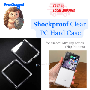 [SG] PC Flip Phone Xiaomi Mix Flip 2 Flip Phone Case Clear PC Polycarbonate Hard Transparent Shockproof Casing