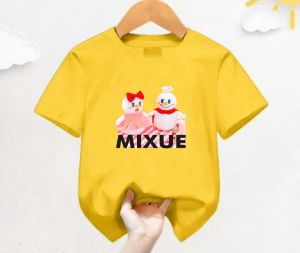 Kaos atasan anak usia 1-12 tahun Mixue Bone lengan pendek