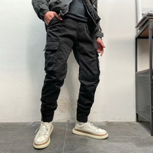 Mens overalls Jeans 6 Pocket pants Casual Pants Street Trend Nine Pants Cone pants