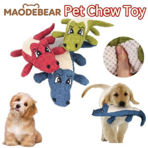 MAODEBEAR Pet Toy Crocodile Shape Plush Toy Dog&cat Vocal Crocodile Teeth Cleaning Self Happy Toy