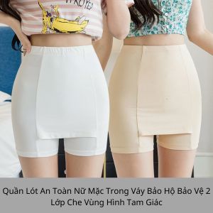 Quần VáyQuần đùi mặc trong váy 2 lớp chống lộ co giãn tốt 8283 siêu xinh