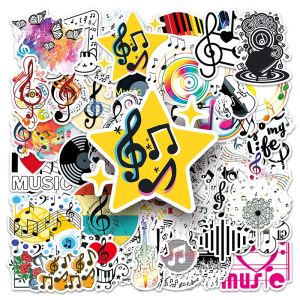 50 cái nốt nhạc nhãn dán tranh vẽ tường graffiti không thấm nước cho điện thoại tự làm sổ lưu niệm máy tính xách tay guitar Vali ván trượt Mũ bảo hiểm xe máy biểu tượng âm nhạc Sticker đồ chơi trẻ em