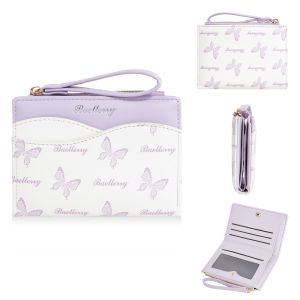 YUCHEN Multi-Cards Slot Womens Wallet PU Leather 2 Folds Zipper Coin Purse Elegant Korea Style Mini Coin Pocket