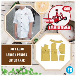 【COD】Pola Koko Anak Lengan Pendek | Pola Baju Anak | Pola Instan | Pola Jiplak | Pola Jahitan Lengkap Firdaus Busana